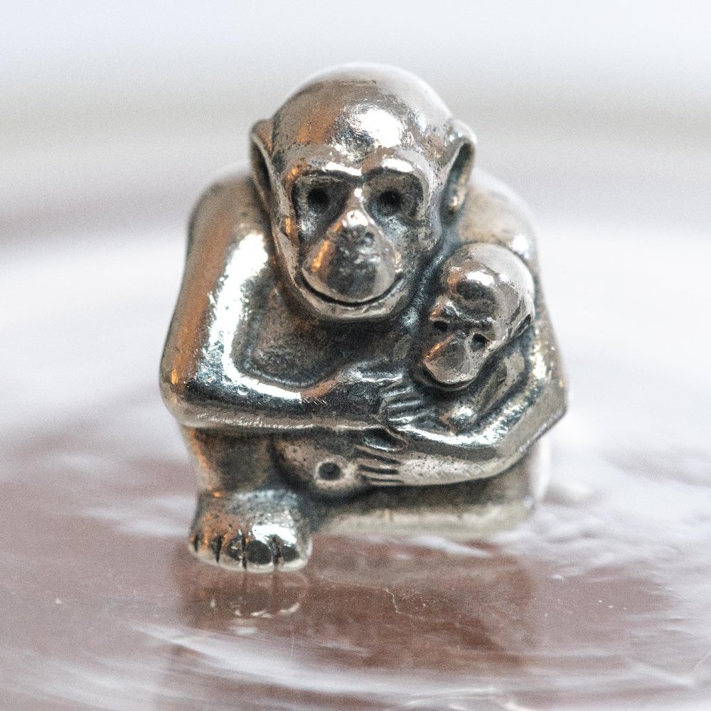 Rare authentic Pandora chimp family charm
